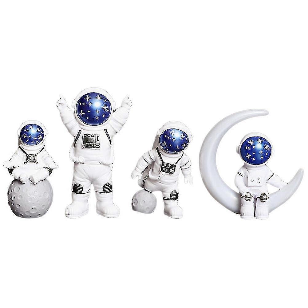 1 Set Mini Astronaut Models Astronaut Statues Gray Decorative Space Decoration Astronaut Home Desktop Decoration