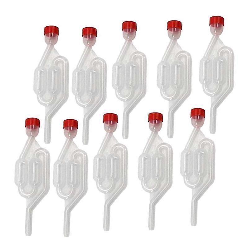 10 Pack S-Shape Airlock Twin Bubble Grommet One-Way Exhaust Seal Valve with Cork Beer Wine Making T