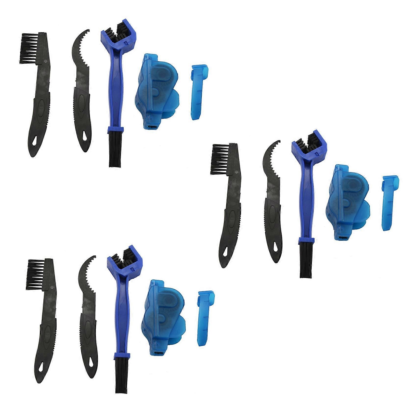 Bike Chain Scrubber, 12-Piece Portable Mountain Bike Chain Washer Cleaner Tool Quick Bicycle Clean