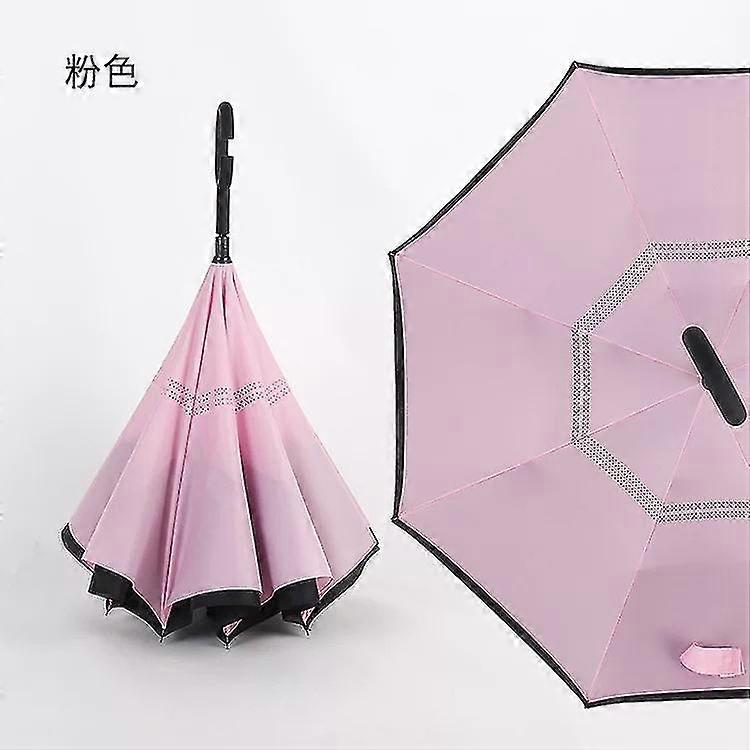 Double Layer C-Griff Upside Down Wasserdichter Reverse Regenschirm Weihnachtsgeschenk