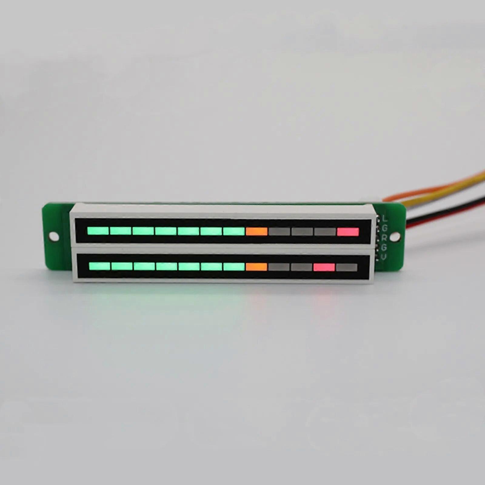 Dual Row 12-Segment Audio Level Meter Indicator Music Spectrum Display Board