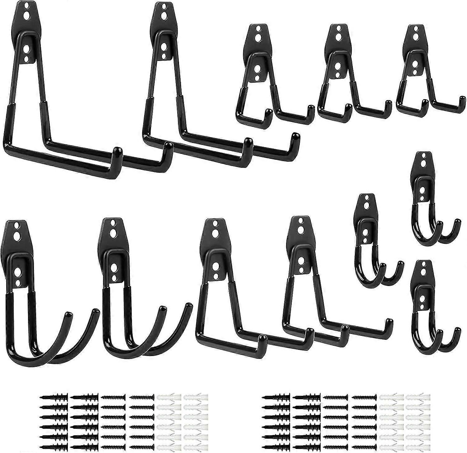 12 Pack Garage Storage Hooks Wall Hooks Heavy Duty Equipment Hooks Multi Size Gift Y