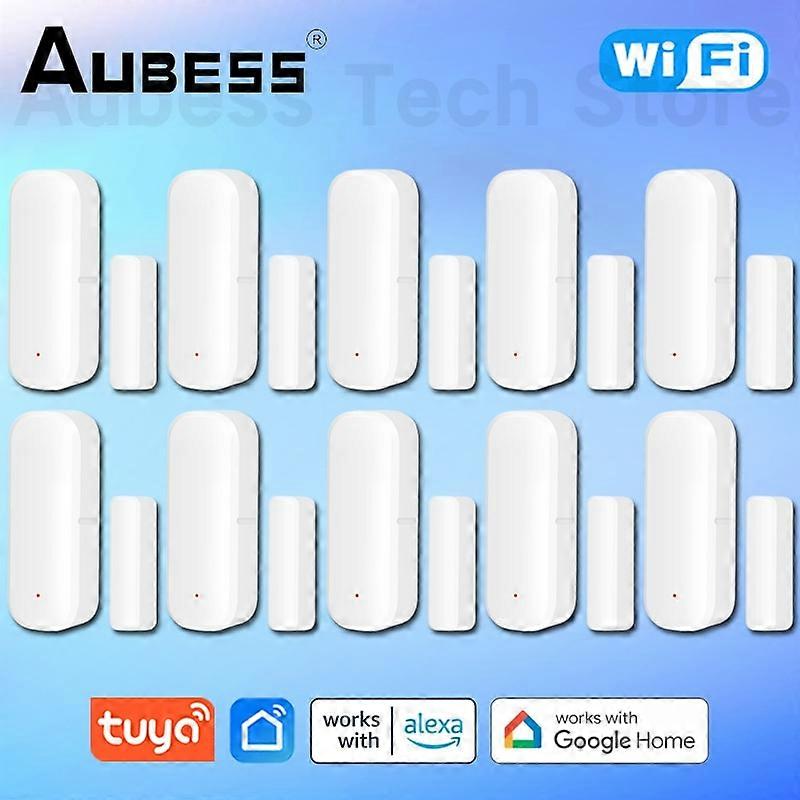 AUBESS Tuya WiFi Smart Door Sensor Door Open Closed Detectors Smart Home Security