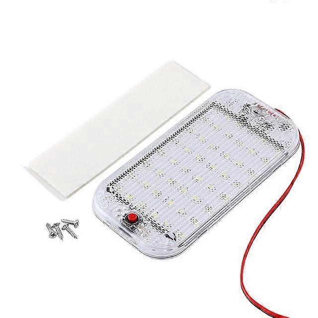 12V RV LED Panel Light, Length: 6'', 12-85Volt Interior Ceiling Dome Light with On/Off Switch,for RV Motorhomes sy