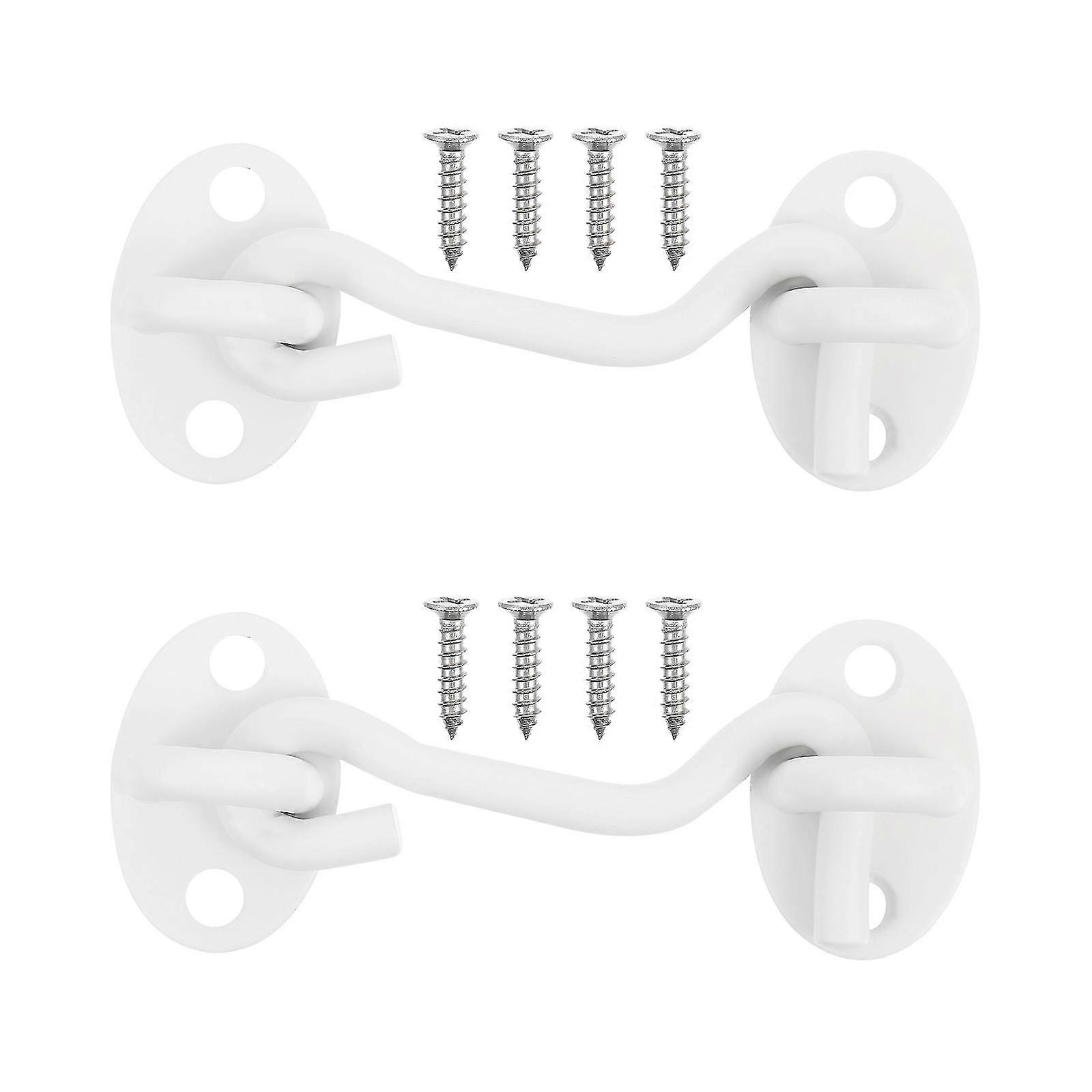 2 Pcs Solid Thicken Stainless Steel Cabin Hooks Eye Latch Swivel Window Hooks