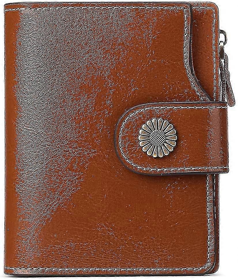 Small Wallet For Women Genuine Leather Bifold Compact Rfid Blocking Small Womens Wallet
