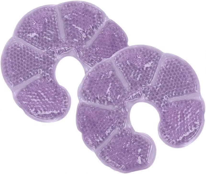 2 unit (Purple17*17cm) 3 in 1 Reusable Cold/Hot Compress Ice Pack for Breast Therapy