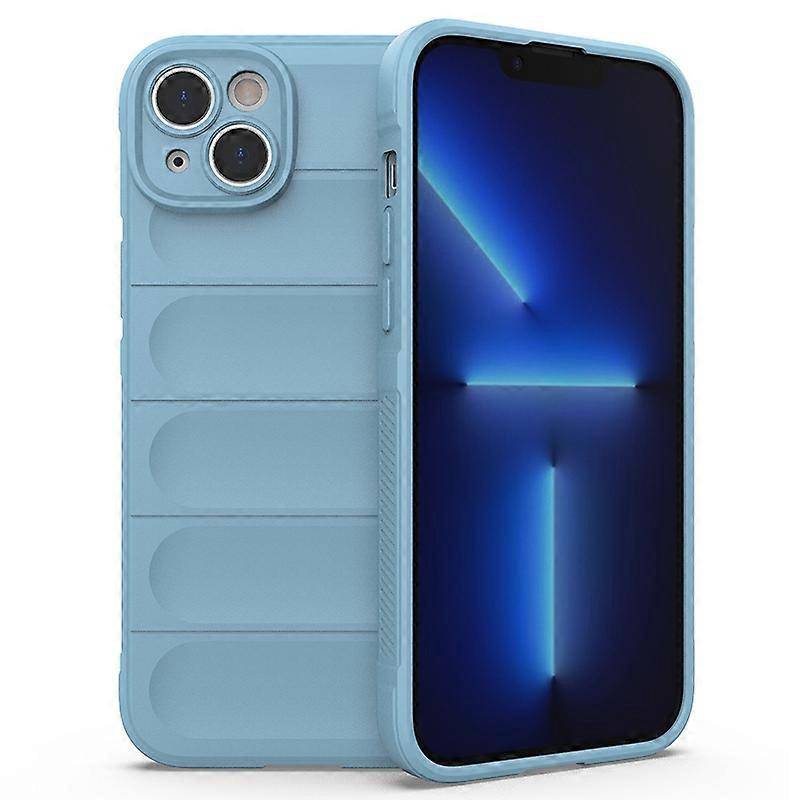 For iPhone 14 Plus Magic Shield TPU + Flannel Phone Case