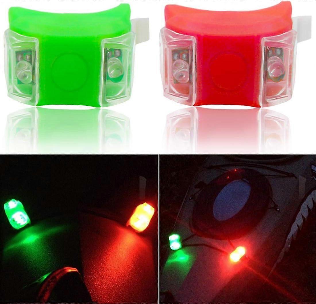 2 pièces LED lumières de navigation de kayak Lumières de navigation de bateau LED portables Batterie de proue et de poupe avec 3 modes pour bateau ponton yacht pour em