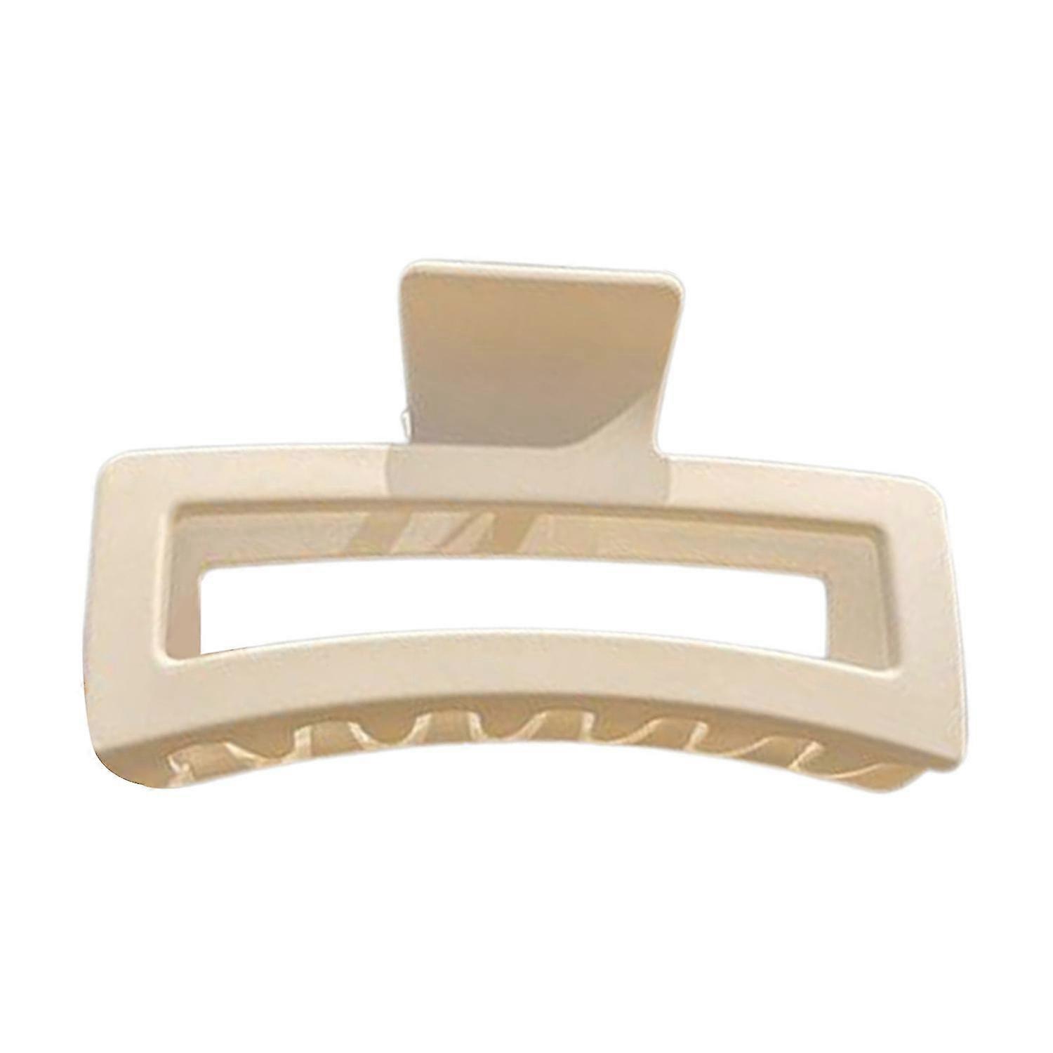 Rectangle Non-slip Hair Claw Crossing Teeth Spring Design Solid Color Frosted Large Shark Hair Clamp Zekai