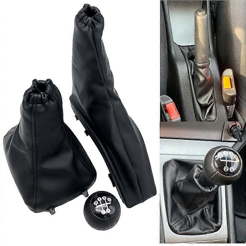 Car Interior 5 Speed Leather Car Handbrake Gear Gaiter Dust Cover Case Gear Lever Shift Knob for Vauxhall Opel Astra II G Zafira A 1998-2010