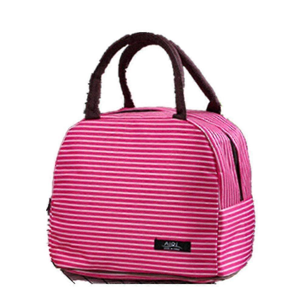 Insulated Picnic Portable Stripe Lunch Stora Er Unisex 2pcs