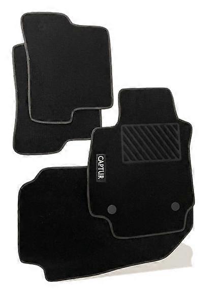Black Custom Velvet Floor Mat for Captur I (2013-2019) 4 pcs NEW