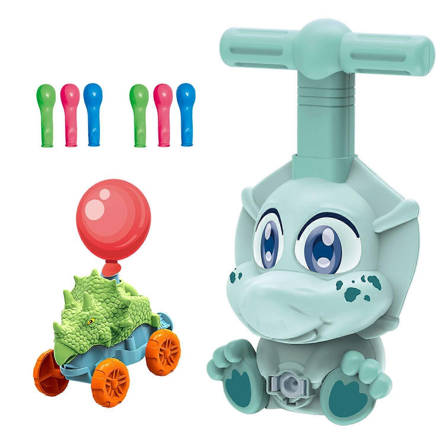 Dinosaur Balloon Powered Toy Cars with Manual Pump - Fun and Unique Way to Play and Learn STEM Concepts