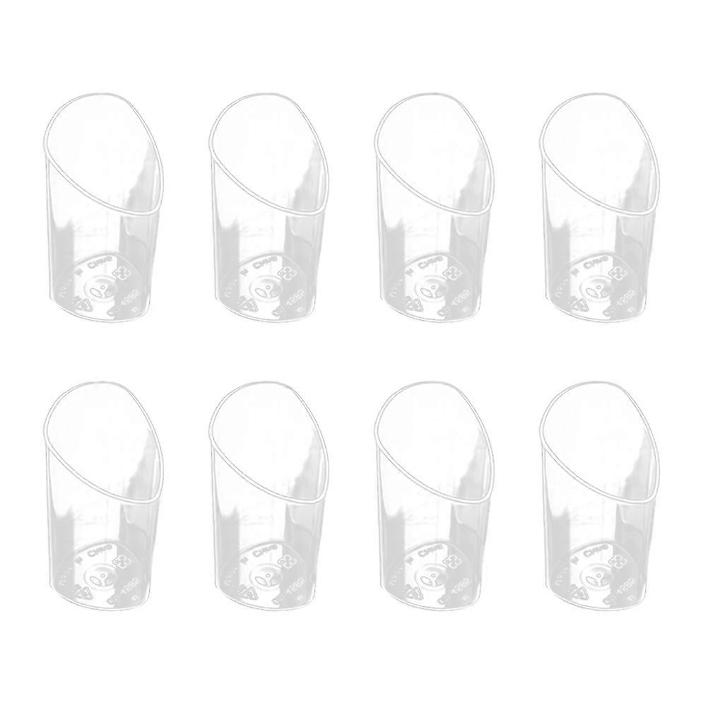 10PCS 80ml Mini Dessert Cups Elegant Clear Slanted Appetizer Cup Jelly Pudding Mousse Cup