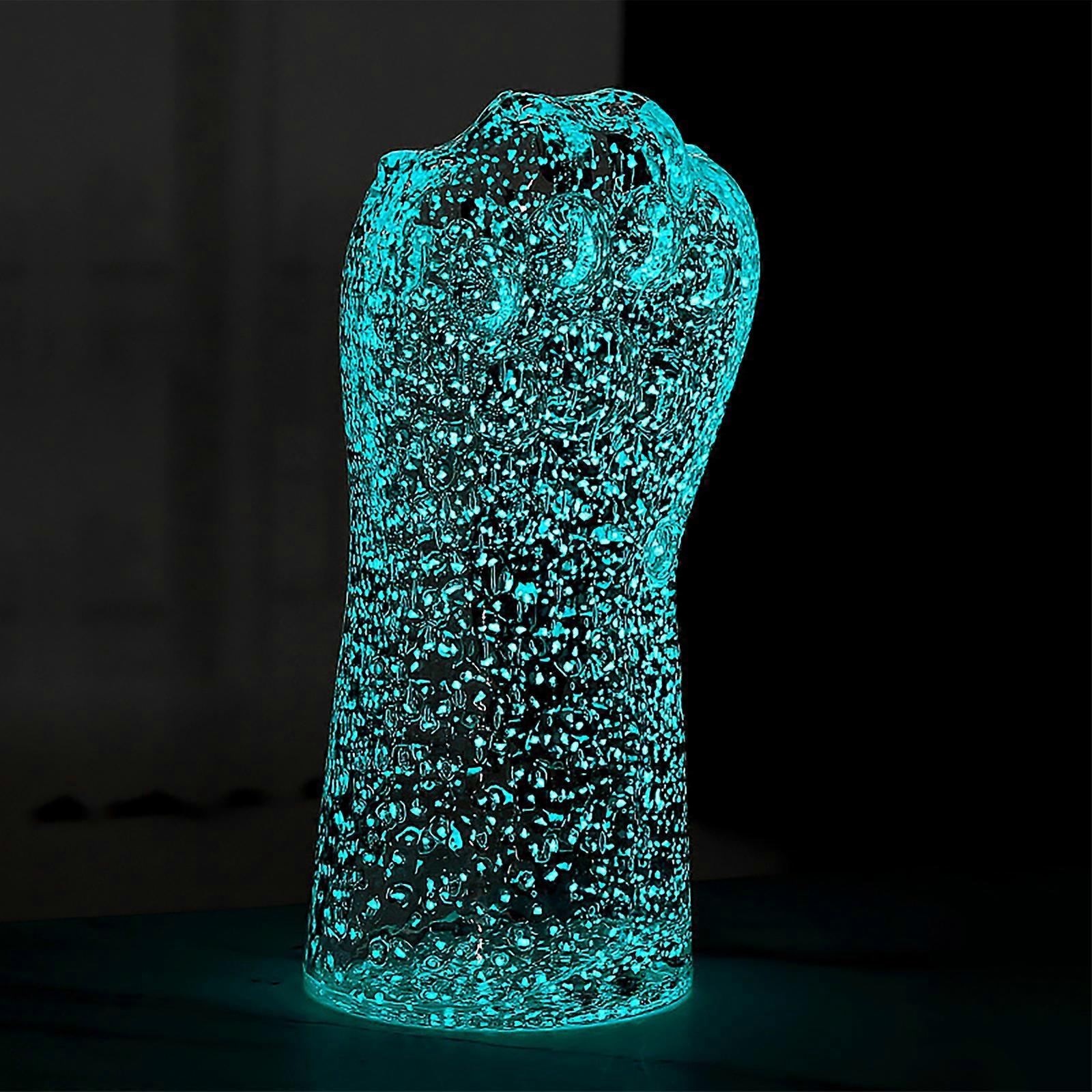 Fluorescenční vázy Bílé vázy Vázy svítící ve tmě Vázy ve tvaru vlny Sklo vintage kreativní bytová dekorace Móda bílá jednoduchá