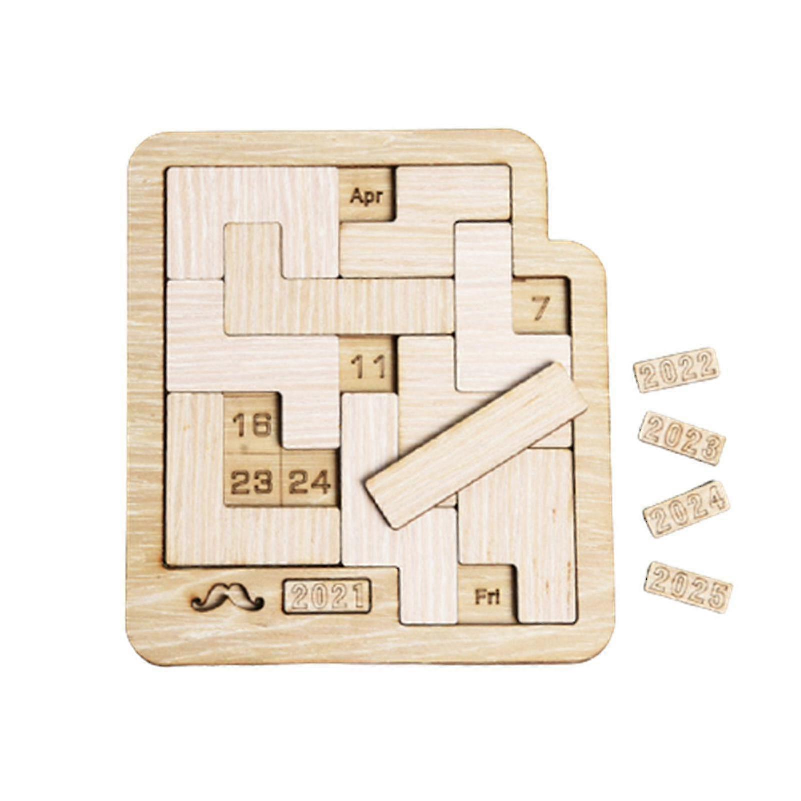 Daily Calendar Puzzle Wooden Calendar Play With Different Puzzles To Show The Date
