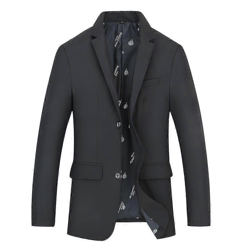 New Mens Solid Casual Blazer Notch Lapel Autumn Suit Jacket