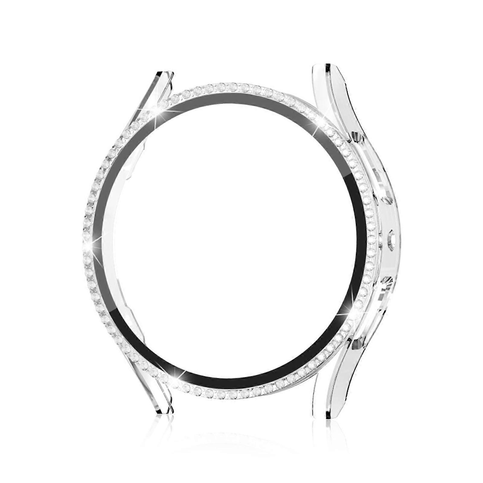 PC Watch Frame Case for Samsung Galaxy Watch 6 40mm/44mm, Galaxy Watch 6 Case Hard Material Bling Crystal Diamond Cover