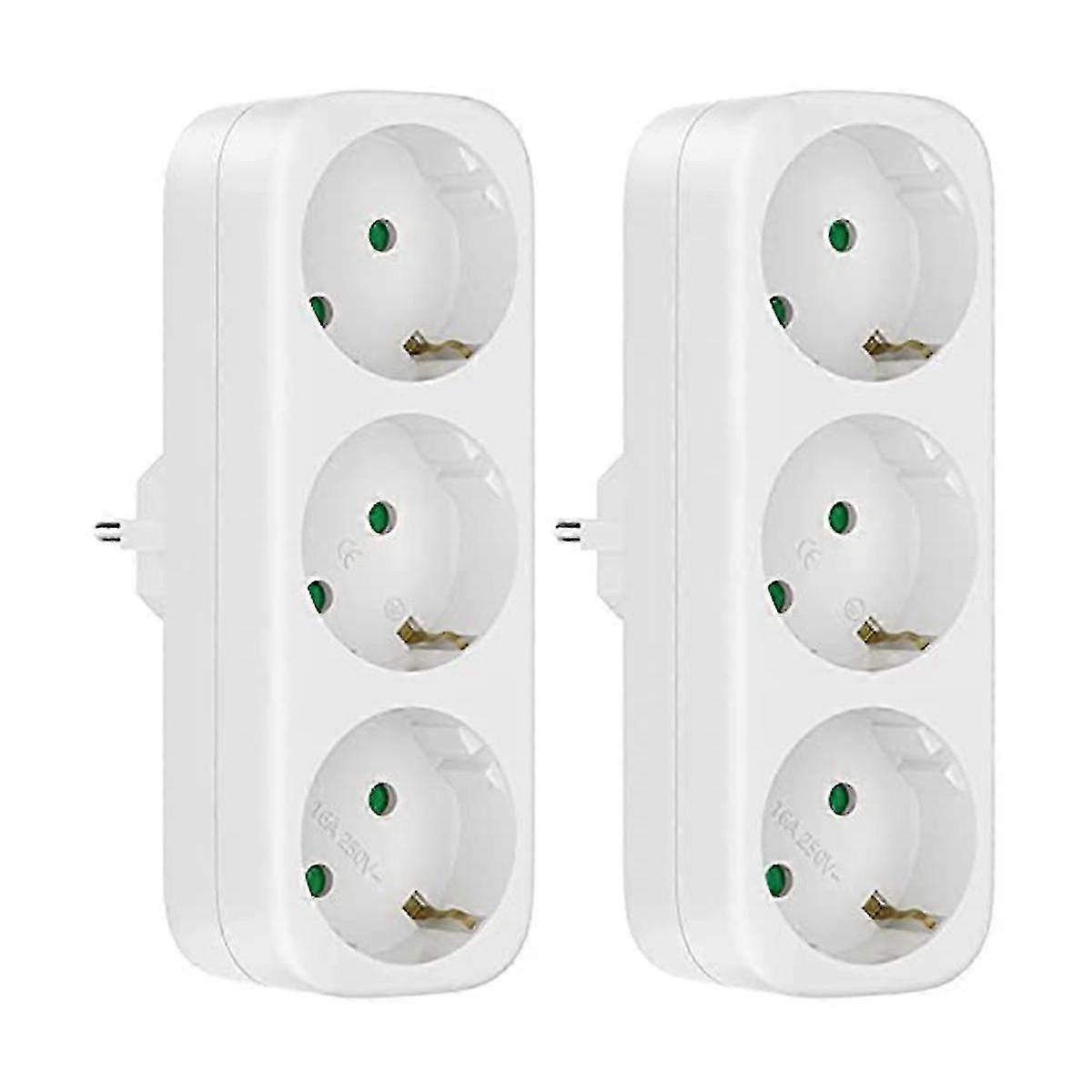 Multi Socket Without Cable, 250V/16A Socket Adapter, Portable Sockets, 3680W Converter Socket EU Pl