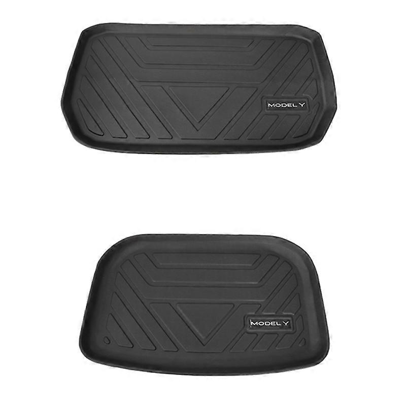 Upgrade New TPE Car Front Storage Box Pad Rear Trunk Mat Waterproof Protective Liner Trunk Tray Floor Mat For Tesla Model Y 2021