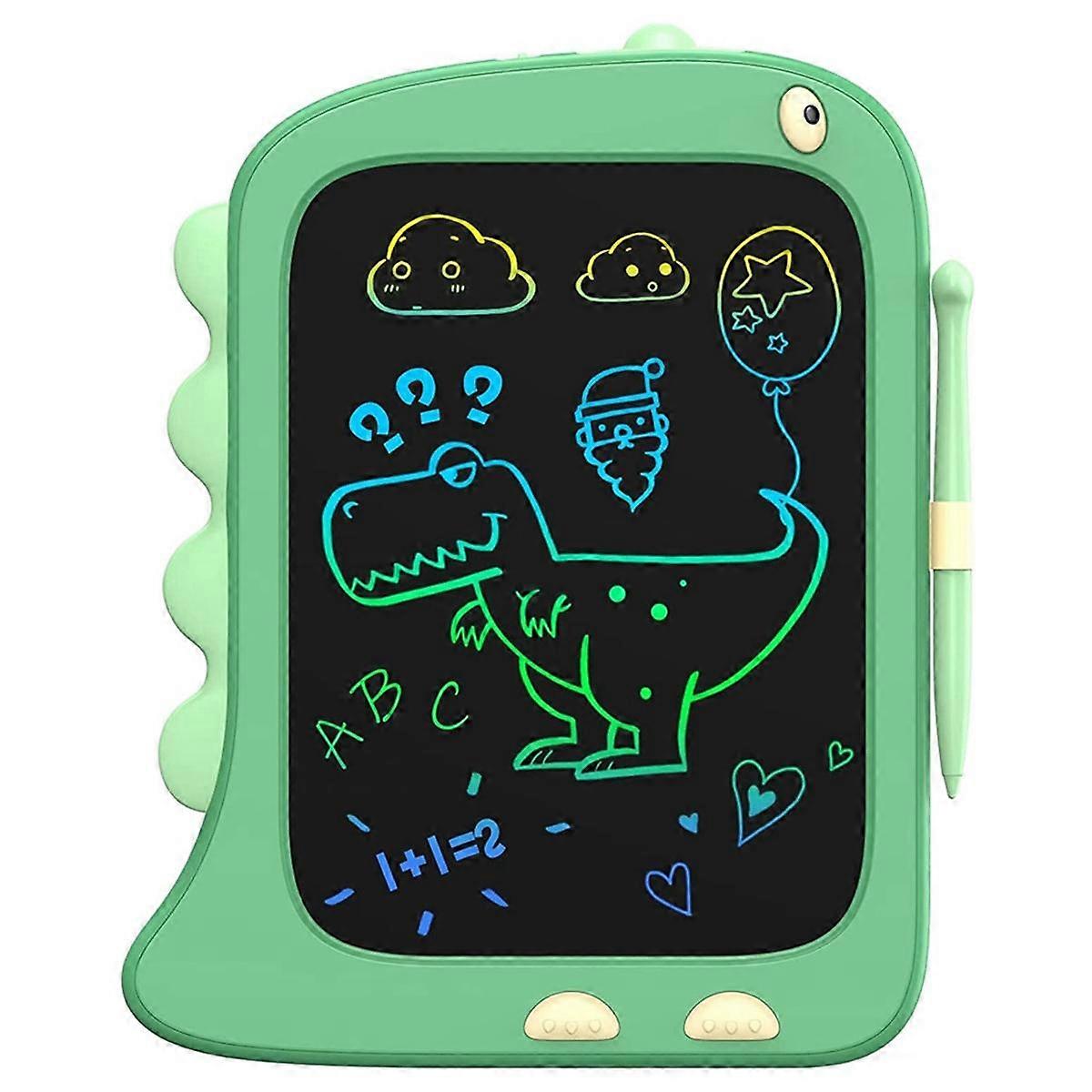 LCD-Schreibtablett-Spielzeug, 8,5-Zoll-Doodle-Board-Zeichenblock Geschenke für Kinder, Dinosaurier-Zeichenbrett für Geschenk, Grün