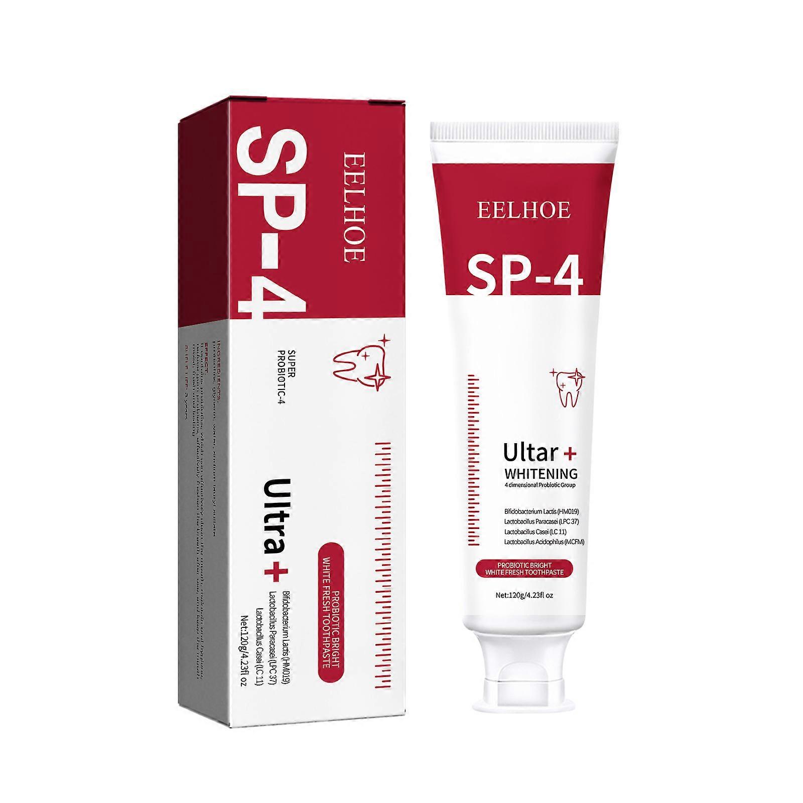 Sp-4 Toothpaste, Sp-4 Probiotic Whitening Toothpaste, SP-4 Brightening Toothpaste Fresh Breath Toothpaste, Stain Removing Toothpaste