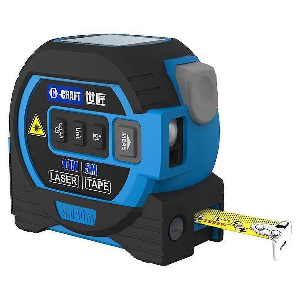 40m 3-in-1 Laser Tape Measure 5m Measuring Tape Cross Line Multifunctional Laser Distance Meter LED Digital Display USB Rechargeable