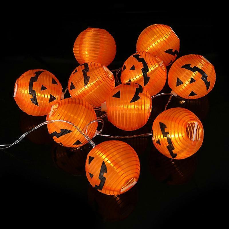 3 Meters/9.8Ft 20LEDs Pumkin Design String Lantern Light Constant Bright& Flash 2 Lighting Modes 3 * AA Cell Operated for Halloween Party Home Decorat