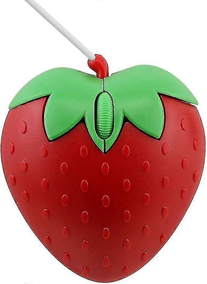 Cute Fruit Strawberry Shape Usb Wired Mouse Portable Mini Optical Mice