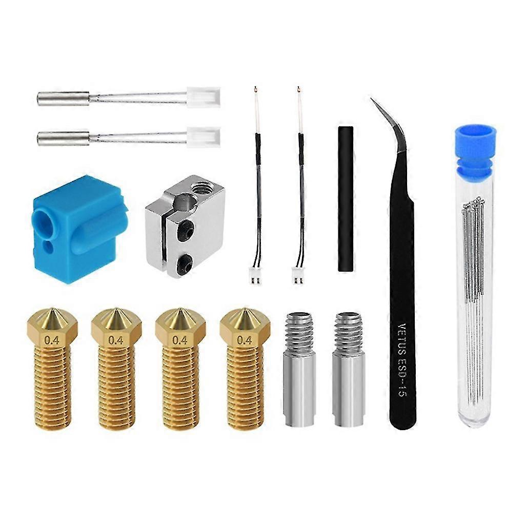 Hotend Silicone Sleeve Heating Pipe Heated Block Kit Replacement Accessory