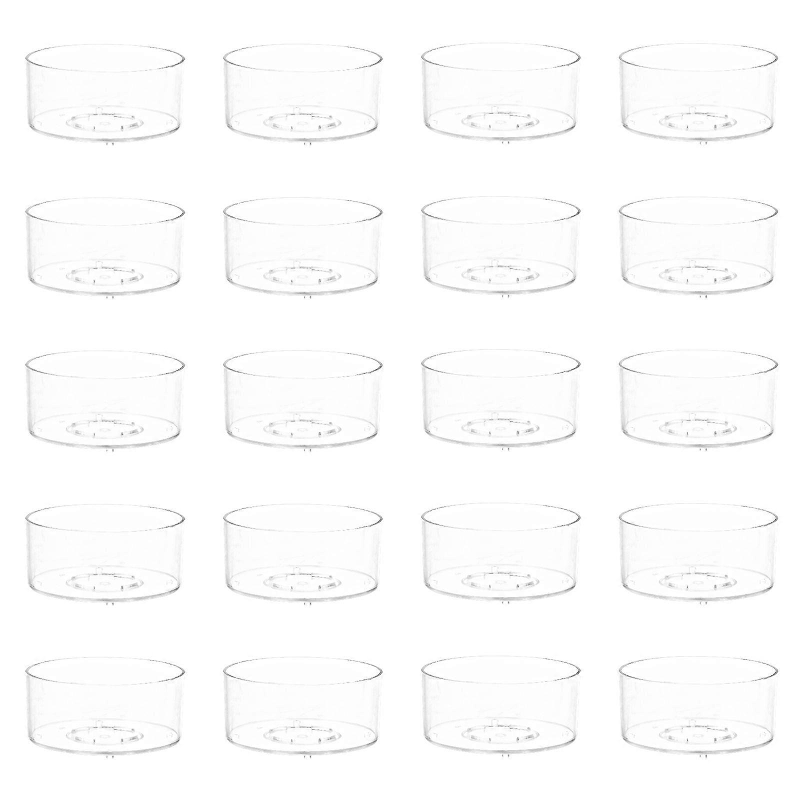 20 Pcs Clear Container Cosmetic Sample Jars Wax Holder Candle Molds Candle Making Candy Tin Jar