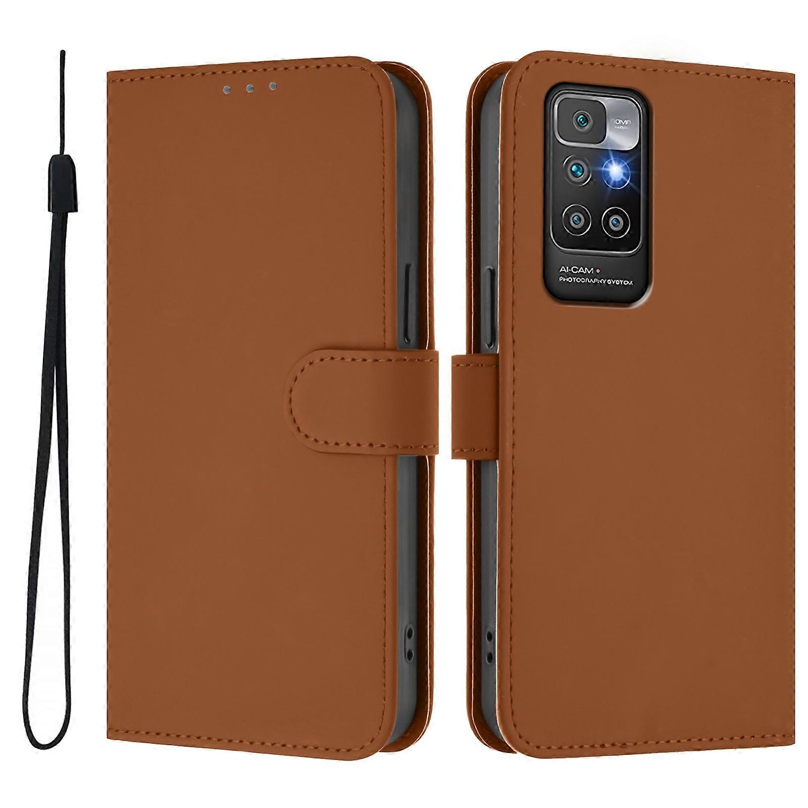 Solid Color PU Case For Redmi 10 4G 2021 Global