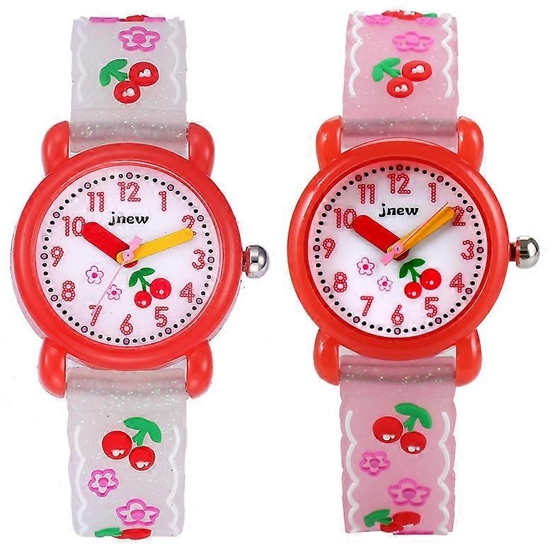Ceas pentru studenți din silicon 3D pentru fete Drăguț de desene animate rezistent la apă Ceas pentru copii de școală primară