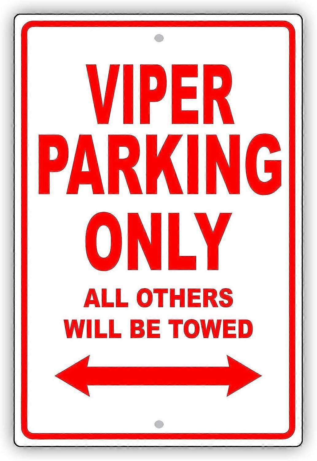 الأفعى وقوف السيارات فقط سيتم سحب جميع الآخرين سخيفة مضحك الجدة المرآب الألومنيوم تسجيل 8 "x12" لوحة