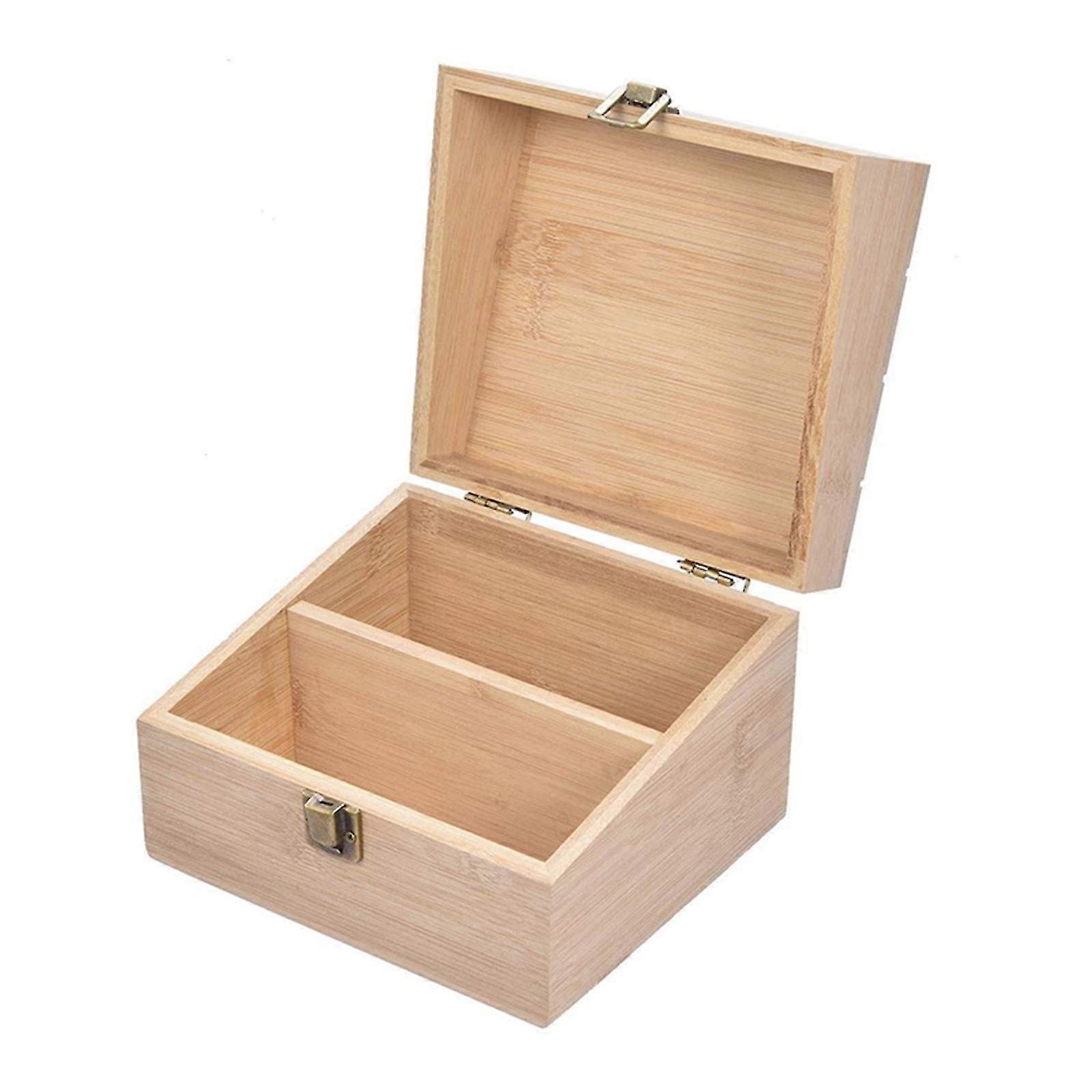 Bamboo Wood Recipe Box With 50 Cards Multi-purpose Handcrafted Storage Case Practical Kitchen Tools