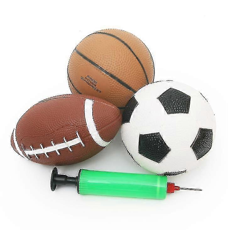 3 Pcs Foam Balls For Kids - Includes 1 Rugby, 1 Football, 1 Basketball, Soft And Durable Play Toys For Smaller Hands To Enjoy