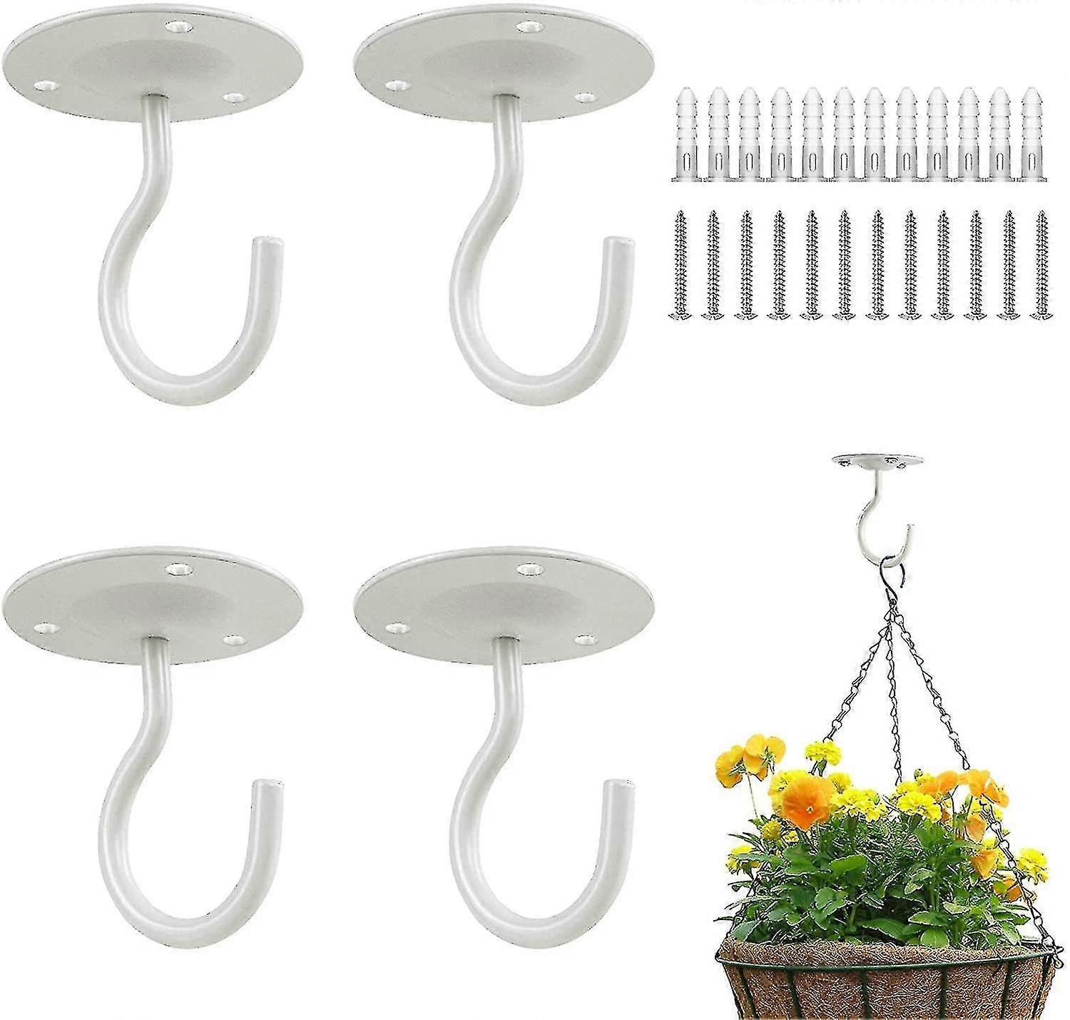 4pcs Heavy Duty Wall Mount Ceiling Hook, Ceiling Hooks For Hanging Plants