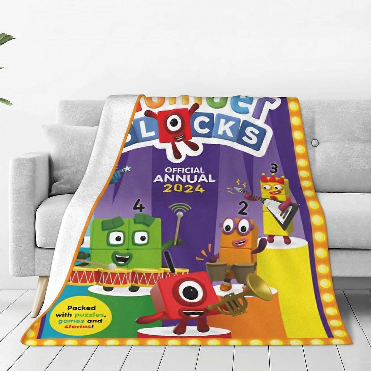 v1474 Filtar N-Numberblocks-s Flanellfilt Varma sängkläder Plädar för vardagsrum Flygplan Resor Trend Överkast Bäddsoffa Överdrag Filtar vv1474