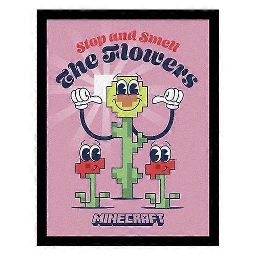 Minecraft The Flowers Framed Poster