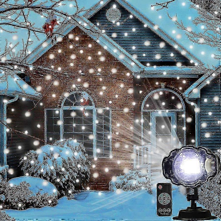 Udendørs Jul Snefald Laser Projektor Lys Bevægeligt Snefald Ferie Projektor Lampe Led Scene Lys Til Have Terrasse G20242653757
