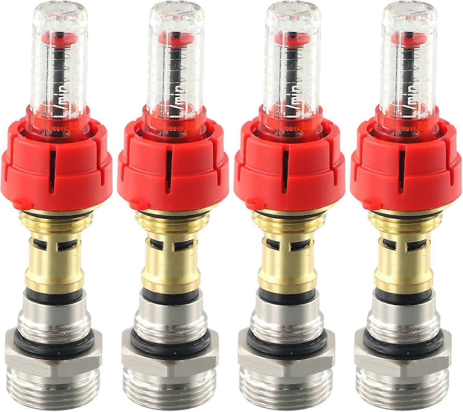 4pcs, Underfloor Heating Manifold Flow Meter, DN25 Flow Controller, Flow Rates 0-5L/min