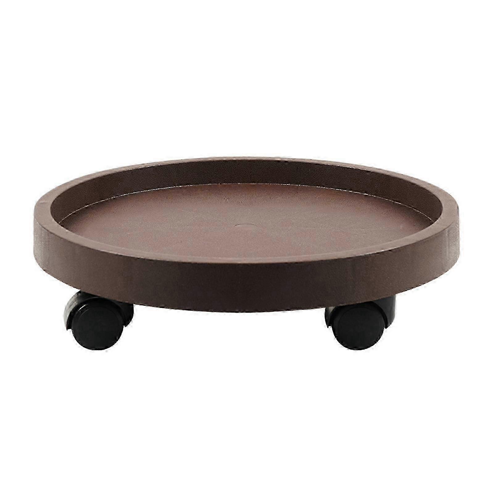 Vassoio portavasi rotondo mobile con ruote, base mobile industriale robusta e resistente per la maggior parte dei tipi di vasi da fiori.