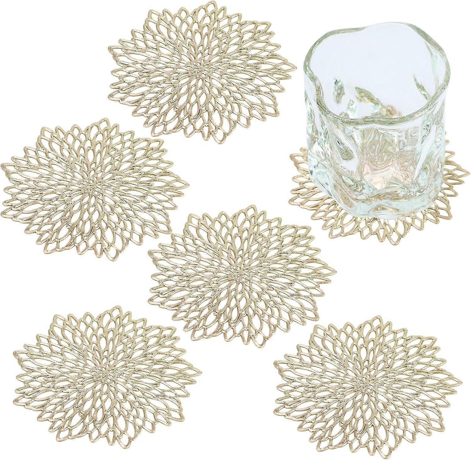 PVC Drink Coasters Set with Non-Slip Design for Mugs, Glasses, Waterproof, Durable, Easy to Clean, Black
