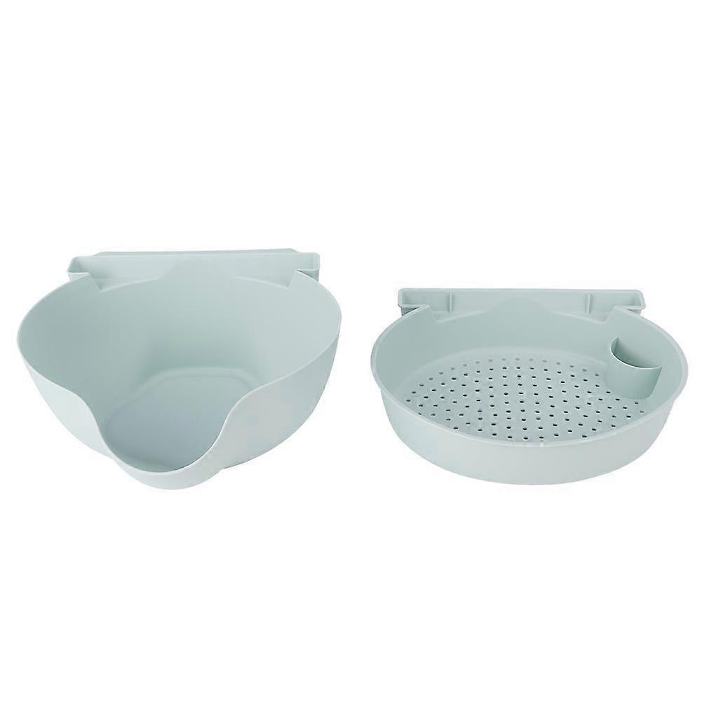 Multi-purpose Double Layer Detachable Basin Serving Tray Drainer Basket for Vegetable Fruit