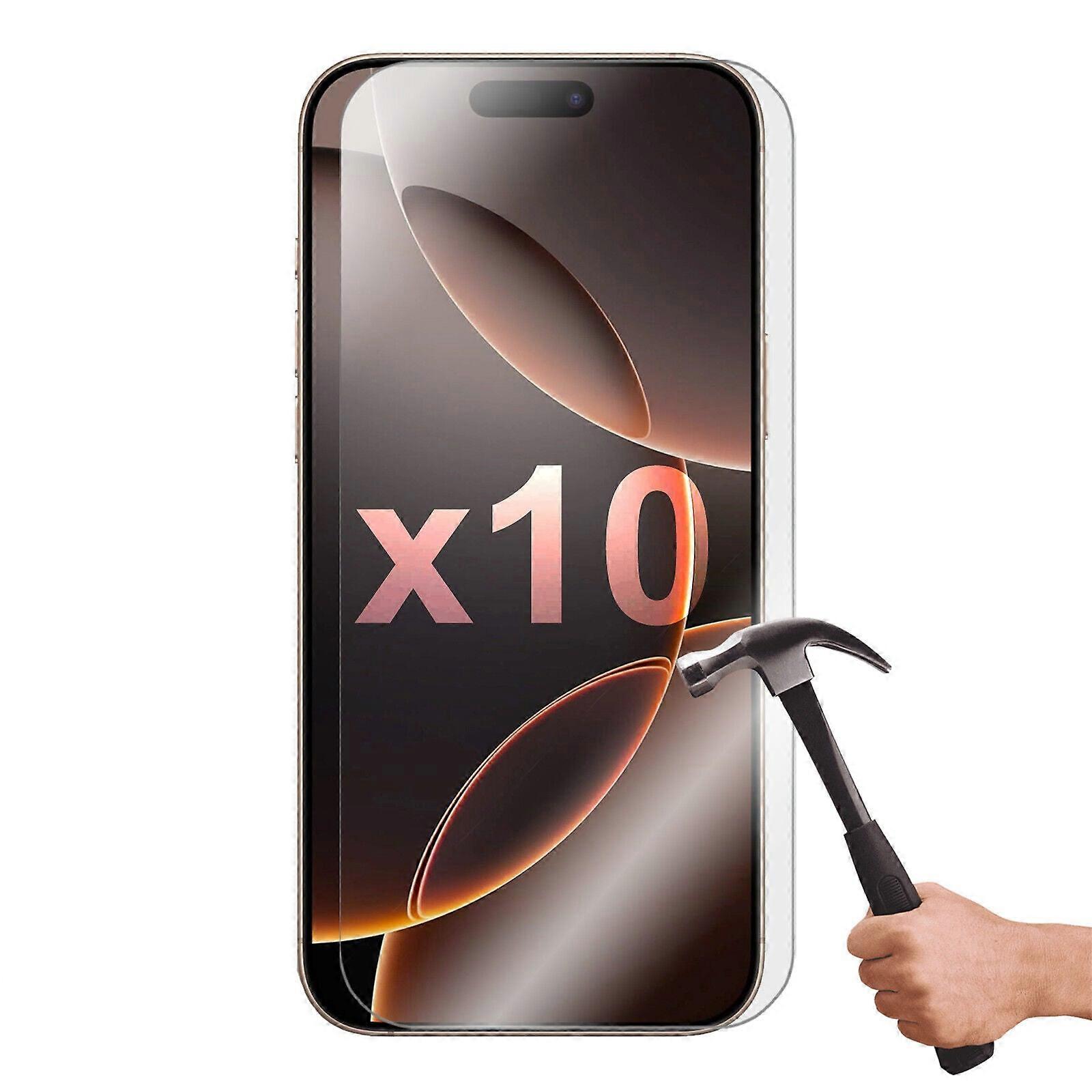 10 Pack Tempered Glass Screen Protector Guard For Apple Iphone 16 Pro Max Bulk