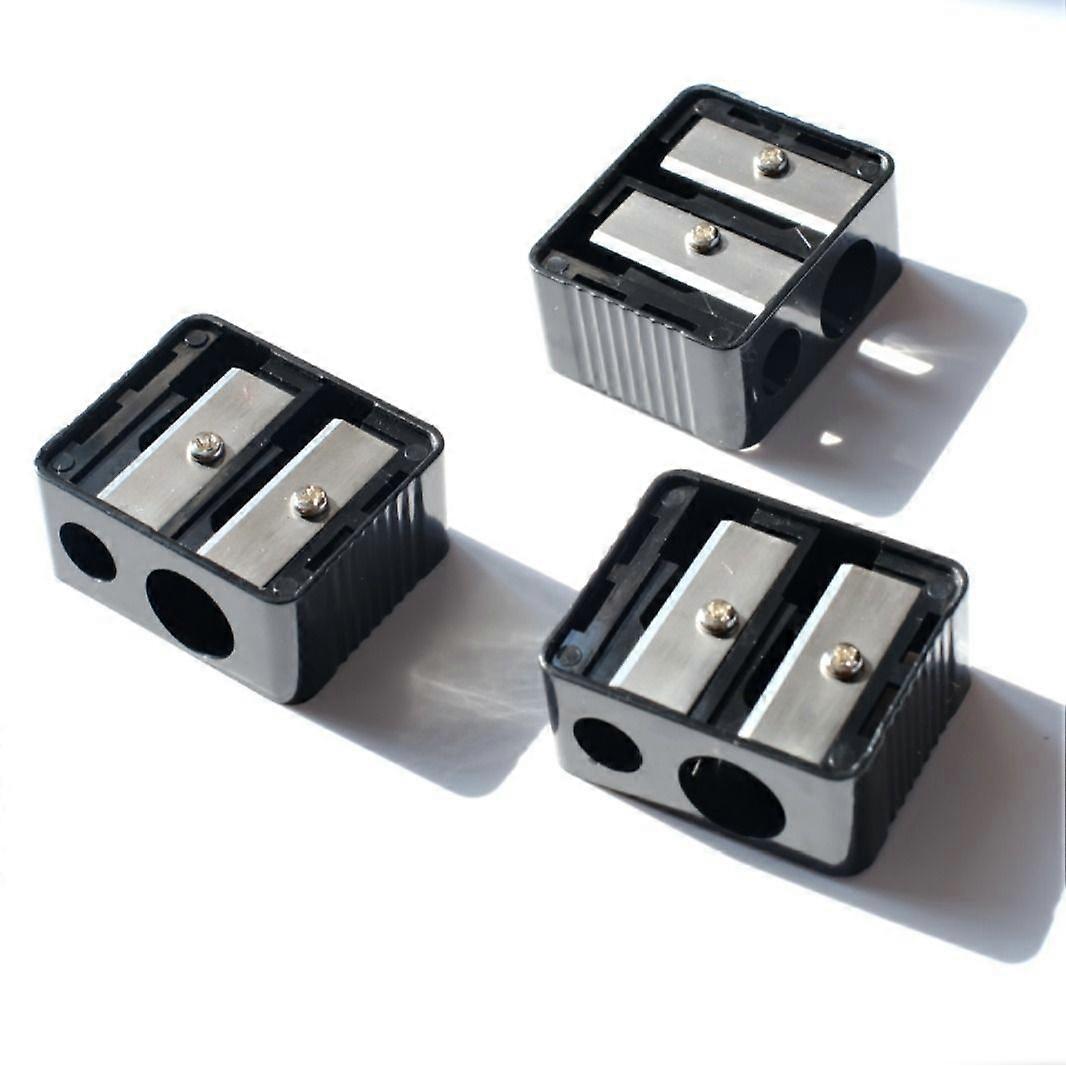 6 Pack Hole Manual Pencil Sharpener with Rubber Grip