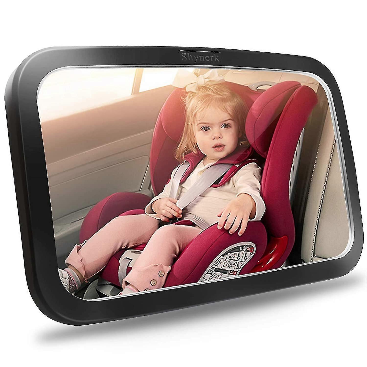 Baby Car Mirror, Safety Car Seat Mirror For Rear Facing Infant With Wide Crystal Clear View, Shatterproof, Fully Assembled, Crash Tested And Certified