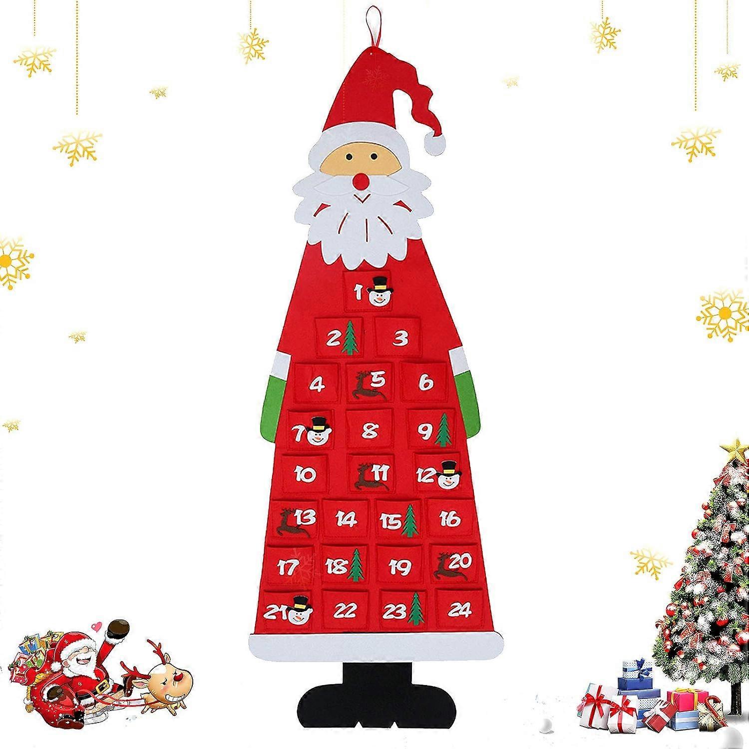 Advent calendar for children to fill, fabric advent calendar, Christmas calendar self-filling Santa Claus