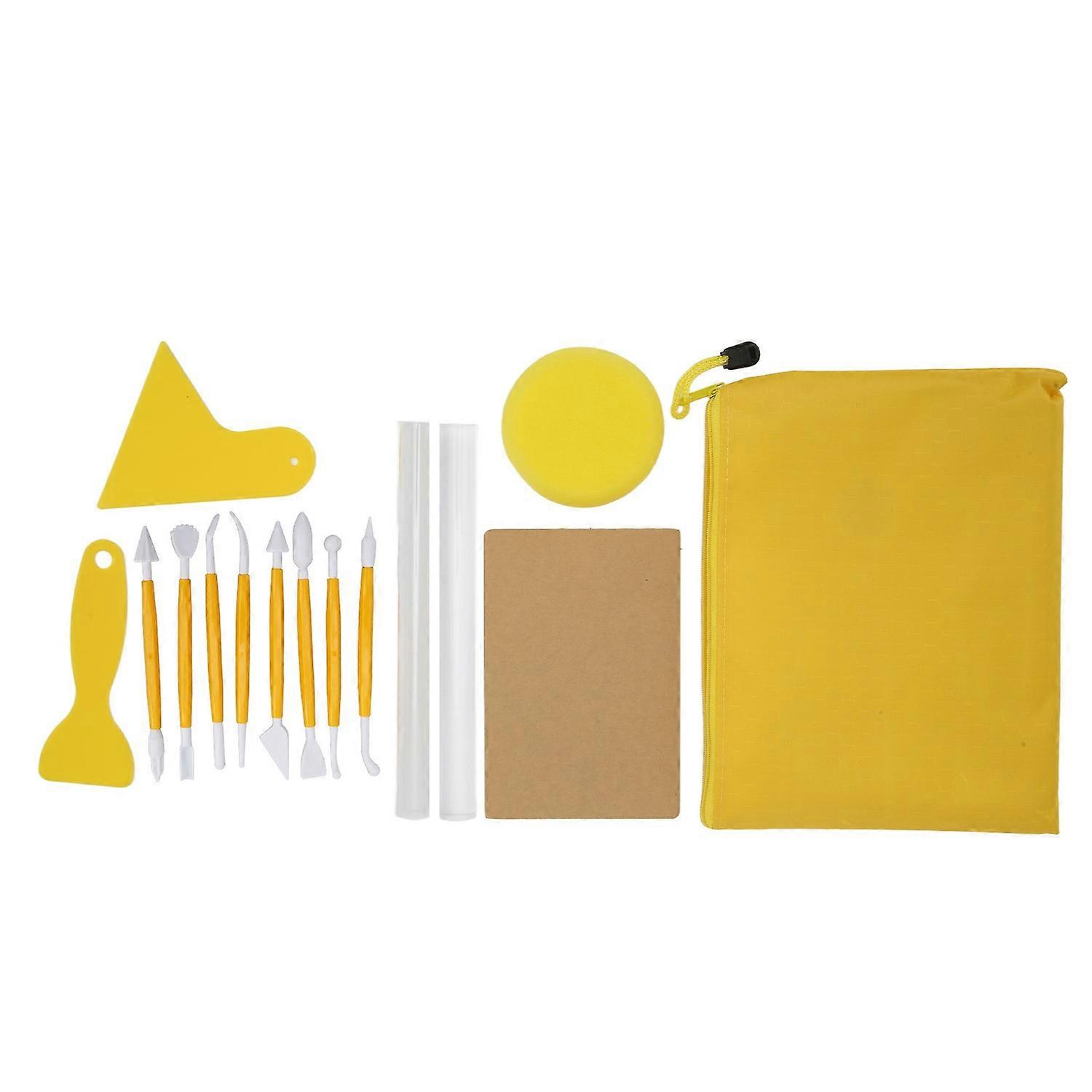 15 Pcs Clay Tools Portable Multipurpose Acrylic Ceramic Clay Sculpting Modeling Tool Set for Clay Po